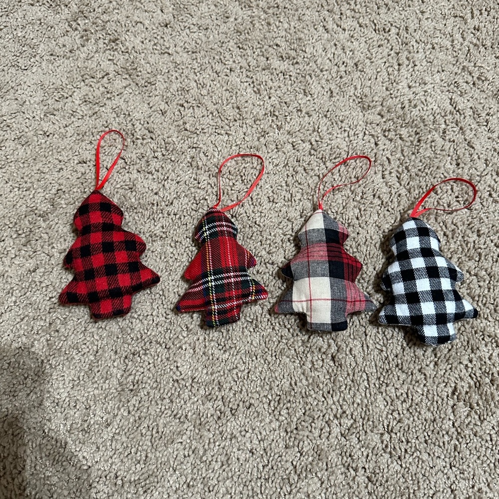 Plaid Ornaments
